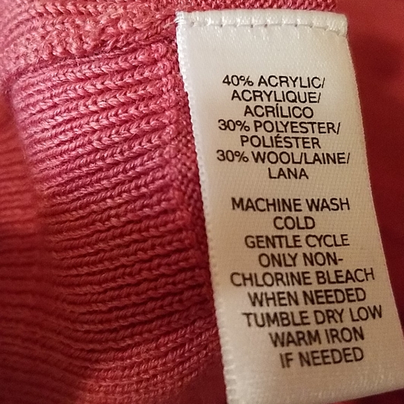 Dusty pink/coral pullover sweater with lace detail - Picture 4 of 5